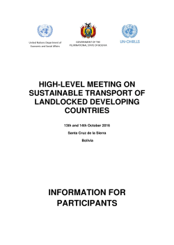 INFORMATION FOR PARTICIPANTS