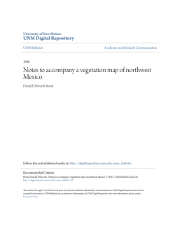 Notes to accompany a vegetation map of northwest Mexico