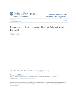 Crane and Tufts in Reverse: The Fair Market Value