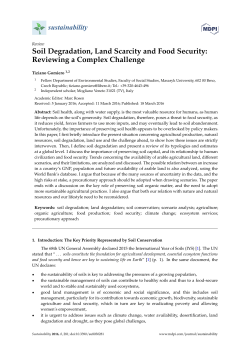 Soil Degradation, Land Scarcity and Food Security: Reviewing a