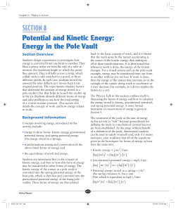 Potential and Kinetic Energy: Energy in the Pole Vault