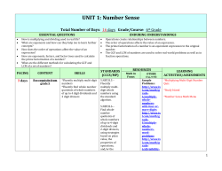 Chapter 2: Negative Numbers and the Number Line