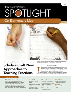 Scholars Craft New approaches to Teaching fractions