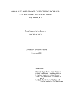 School Spirit or School Hate: The Confederate Battle Flag, Texas