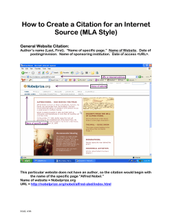 MLA Style: How to Create a Citation for an Internet Source