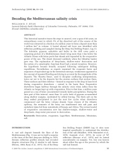 Decoding the Mediterranean salinity crisis