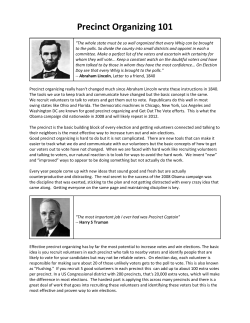 Precinct Organizing 101