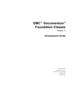 EMC Documentum Foundation Classes 7.2 Development Guide