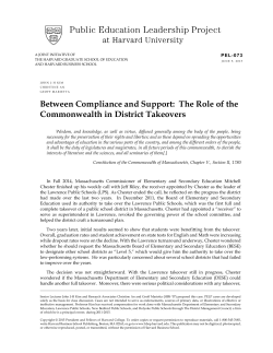 Between Compliance and Support - Public Education Leadership