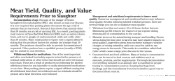 Meat Yield, Quality, and Value