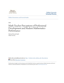 Math Teacher Perceptions of Professional