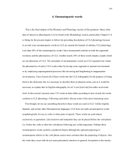 4. Onomatopoetic words - UC Berkeley Linguistics