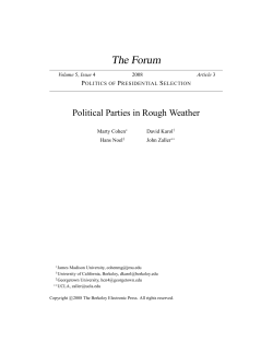 Political Parties in Rough Weather