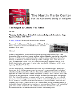 Undoing the Mahdiyya - The University of Chicago Divinity School