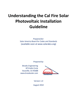 Understanding the Cal Fire Solar Photovoltaic Installation Guideline