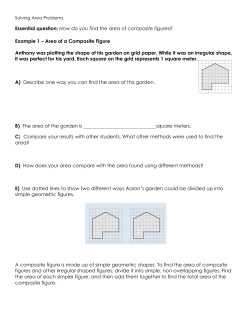 Essential question: How do you find the area of composite figures