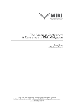 The Asilomar Conference: A Case Study in Risk Mitigation