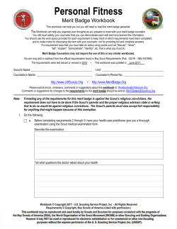Personal Fitness - US Scouting Service Project