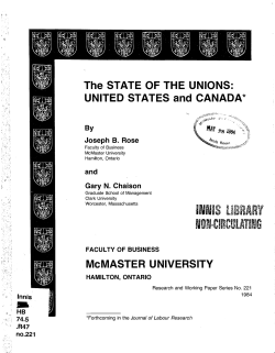 The STATE OF THE UNIONS: UNITED STATES and