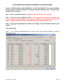 How to Balance Receivables and Payables to the General Ledger