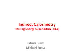 Indirect Calorimetry