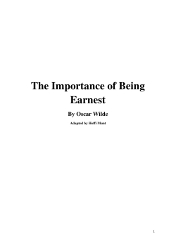 The Importance of Being Earnest