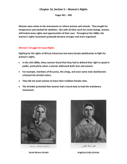 Chapter 14, Section 5 &ndash; Women`s Rights
