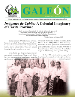 Im&aacute;genes de Cabite: A Colonial Imaginary of Cavite - DLSU-D