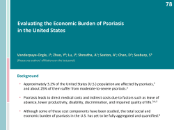 Evaluating the Economic Burden of Psoriasis in the United States 78