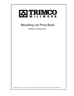 Moulding List Price Book
