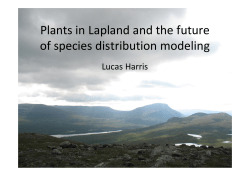 Plants in Lapland and the future of species distribution modeling