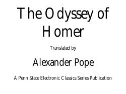 Pope`s Odyssey - 24grammata.com Culture e