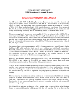CITY OF FORT ATKINSON 2014 Departmental Annual Reports
