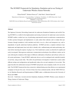 The SUNSET Framework for Simulation, Emulation