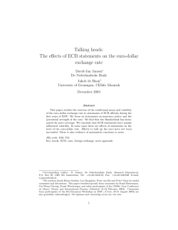 Talking heads: The effects of ECB statements on the euro