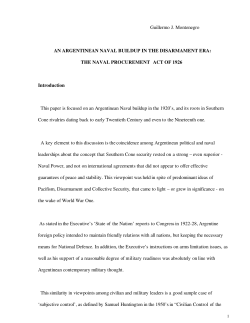 Guillermo J. Montenegro AN ARGENTINEAN NAVAL