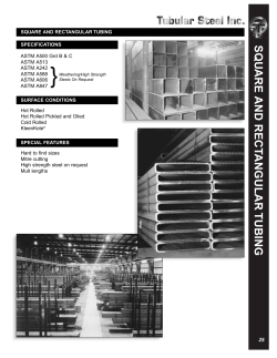 Square and Rectangular Tubing