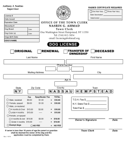 Dog license - WEB - Town of Hempstead