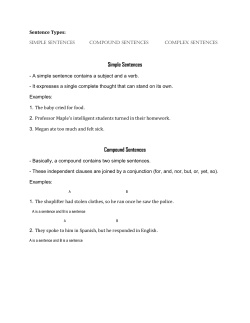 Simple Sentences