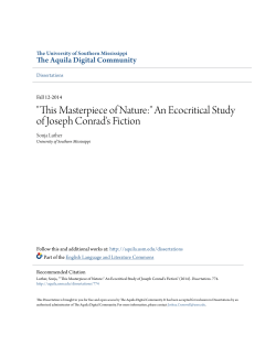 "This Masterpiece of Nature:" An Ecocritical Study of Joseph