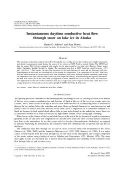 Instantaneous daytime conductive heat flow through