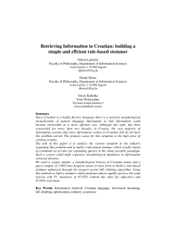 Retrieving Information in Croatian: Building a Simple and Efficient