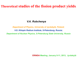 Theoretical studies of the fission product yields