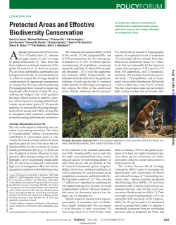 Protected Areas and Effective Biodiversity Conservation