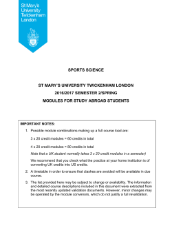 Sport Science - St Mary`s University, Twickenham