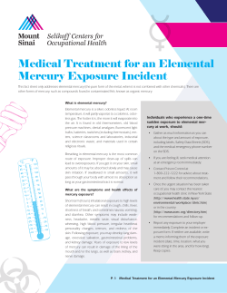 Medical Treatment for an Elemental Mercury Exposure