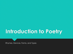 Introduction to Poetry