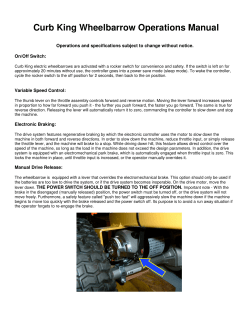 Curb King Wheelbarrow Operations Manual