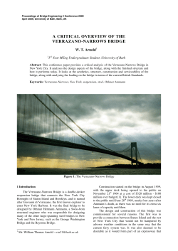 a critical overview of the verrazano-narrows bridge