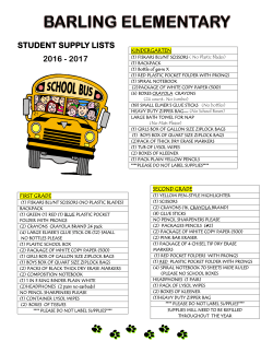 Supplies List - Fort Smith Public Schools